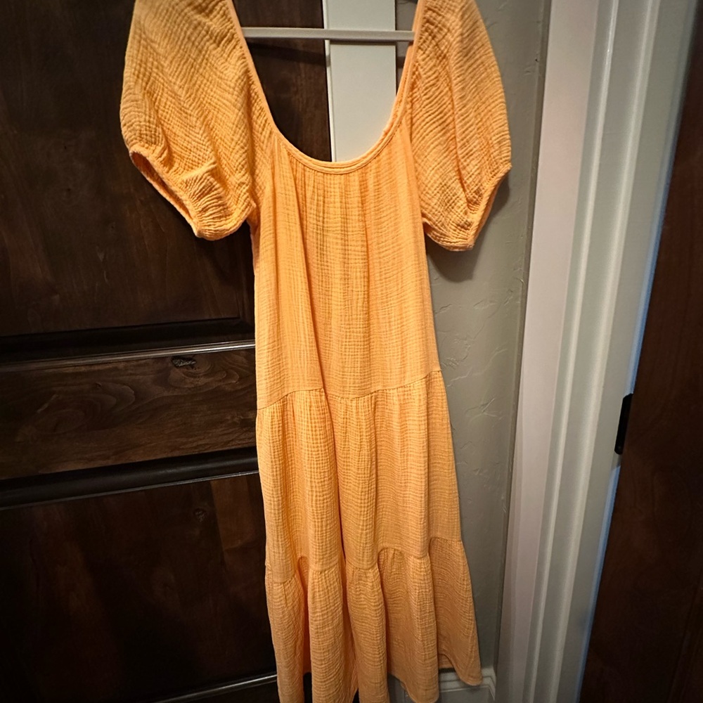 Elegant Orange Women's Dress